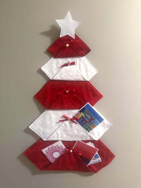 Christmas Tree Wall Hanging, Holiday Wall Hanging, Christmas Card Holder Tree Wall Hanging