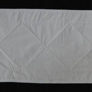 All White Quilted Tablerunner, Solid White Quilted Table Runner