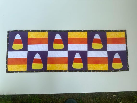 Candy Corn Table Runner, Halloween Table Runner