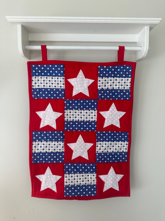 Stars and Stripes Red White and Blue Wall Hanging,