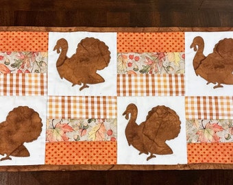 Turkey Table Runner, Thanksgiving Table Runner