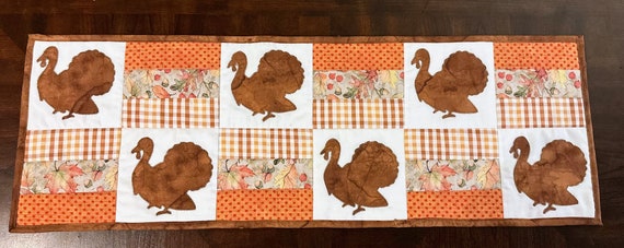 Turkey Table Runner, Thanksgiving Table Runner