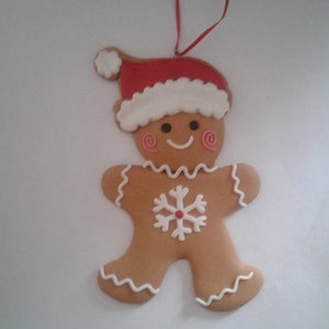 Personalized Polymer Clay Gingerbread Ornament