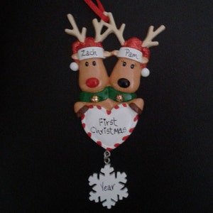 Personalized Reindeer Couple Ornament