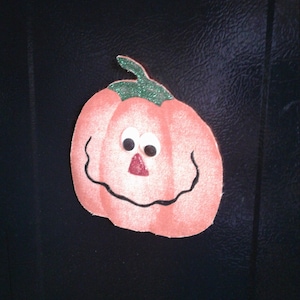 Halloween Magnet, Handmade Pumpkin Refrigerator Magnet--Free Shipping