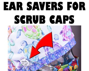 Scrub cap with ear saver Clearance