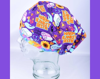 Warm Blanket Bestie Scrub Cap | Euro Style Surgical Hat for Healthcare Workers