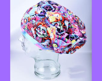 Halloween Zombie Scrub Cap - Stretchy Cotton Full Coverage Surgical Hat