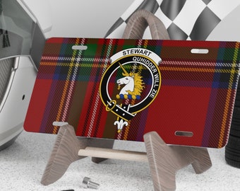 Scottish Clan Crest Vanity Plate, Scotland Clan Crest Car Vanity Plate, Scottish tartan Vanity Plate, 100s of clans available