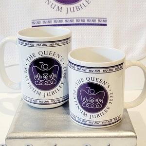Platinum Jubilee Royal Tea  12oz or 15oz Mug, Royalty British Mug, Queen Elizabeth Mug, The Queens Tea Mug with gift box