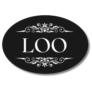 British Bathroom Door Sign: Scottish Loo Toilet Plaque, other word options available