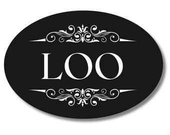 Letrero para puerta de baño británico: placa para inodoro escocés (otras opciones de palabras disponibles)