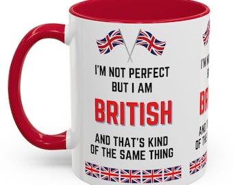 Funny British Union Jack Mug: UK Flag Gift (11oz), Proud To Be British