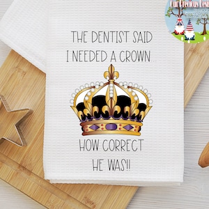 Grappige keukenhanddoek, theedoek met Brits thema Crown, Royal theedoek, theedoek 16&quot; x 24&quot; RoyaltyTowel