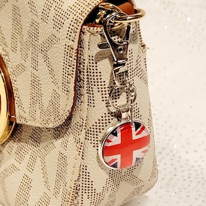 Union Jack Zipper Pull, Union Jack Purse Accessory, Key to my home zipper pull, British Keychain, British Zipper Pull, Decorative accent
