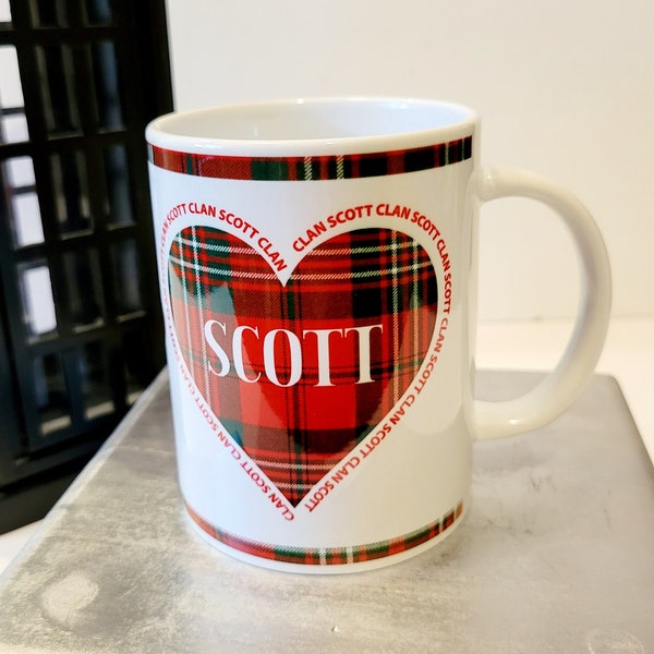 Scottish Clan Personalized Tartan 12oz or 15oz Mug, Add your name and tartan - See description for details