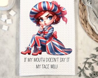 Zabawna ściereczka kuchenna dla Brytyjki: Humor o Union Jack