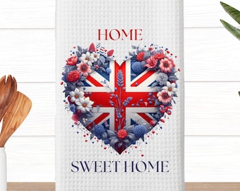 Ściereczka kuchenna Union Jack: Brytyjskie serce, słodki dom