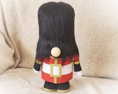 Queens Guard Gnome, Sentry Gnome, United Kingdom, Great Britain Handmade Gnome with shoes, Nordic Gnome, British Gnome, Scandinavian Gnome