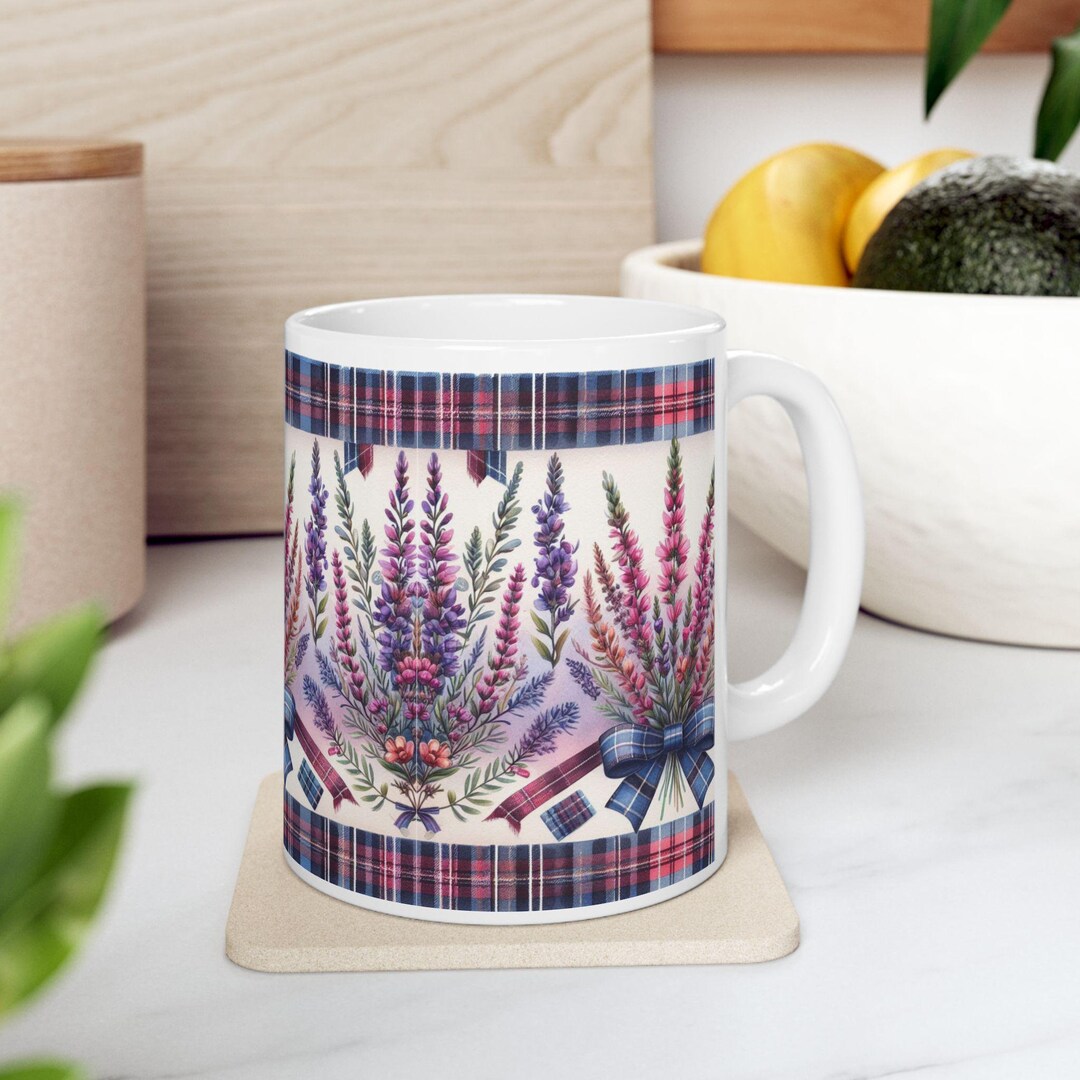 Scottish Heather Mug: Lucky Scotland Tea Cup With Gift Box (11oz) - Etsy