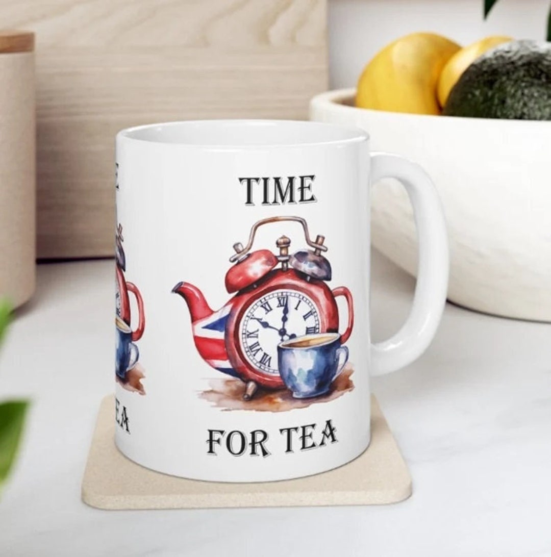Union Jack Teapot Clock Mug: British Time for Tea Gift - Etsy