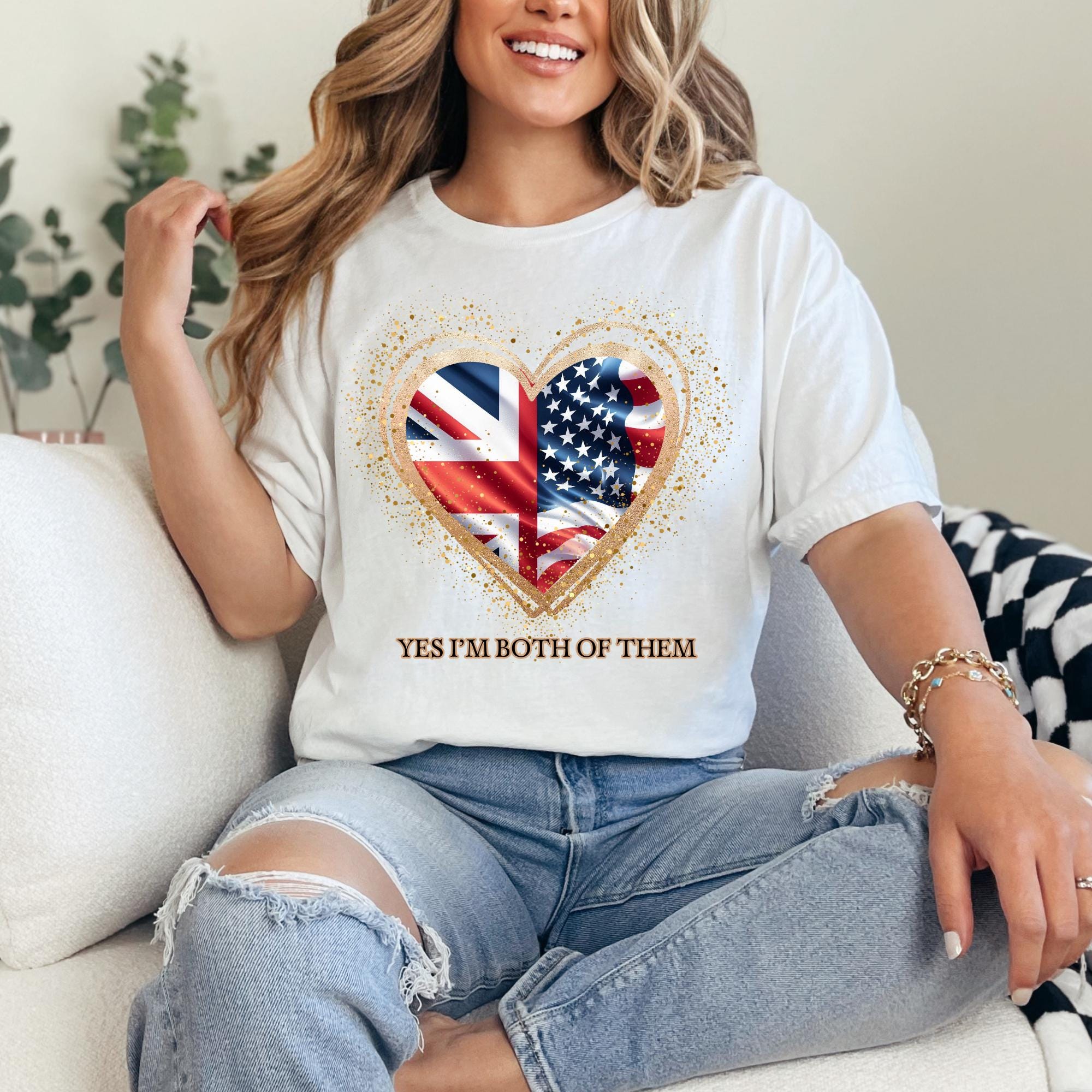 ユニオンジャック USA フラッグ T シャツ：デュアルシチズン ギフト 