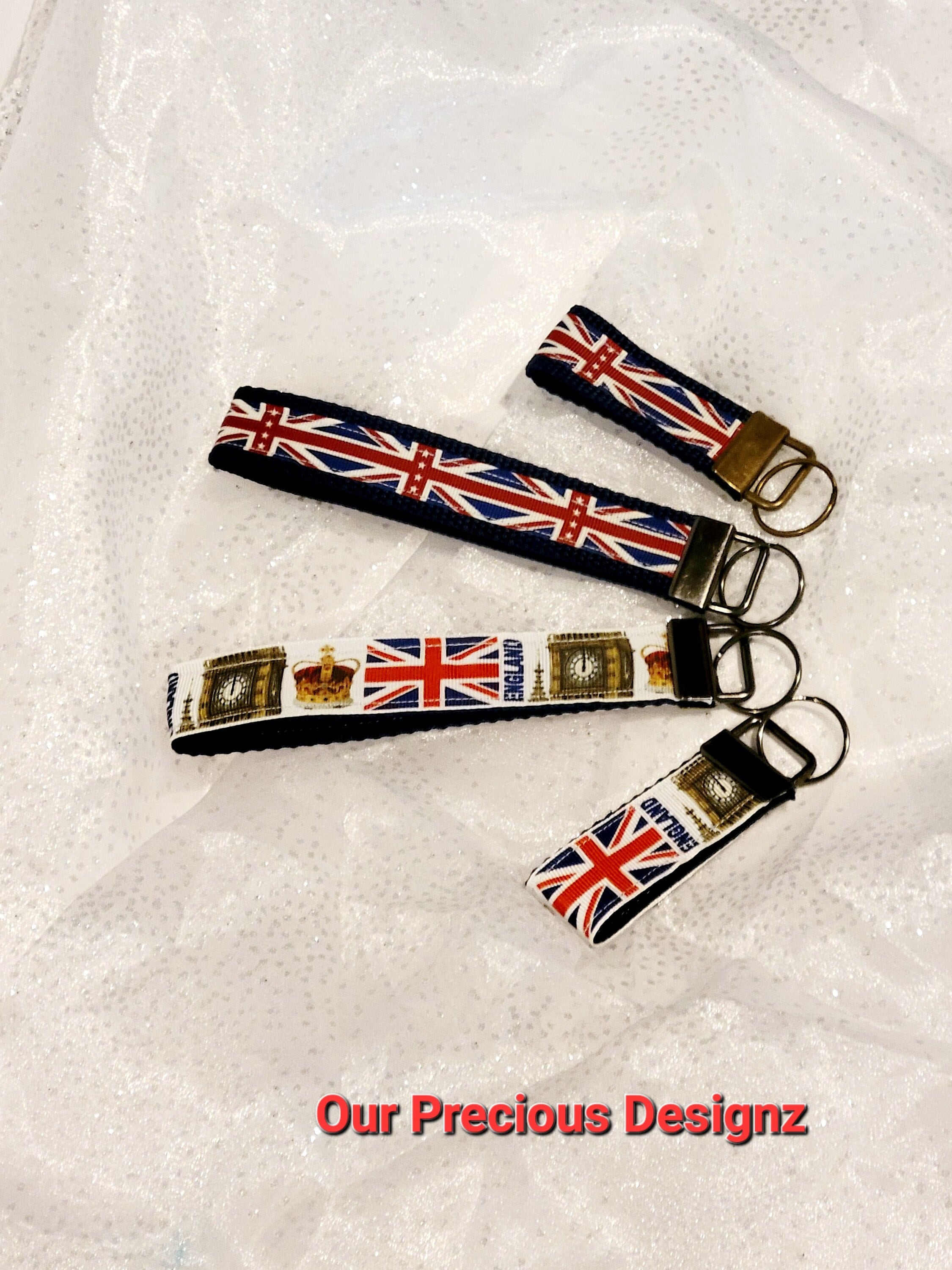 Thick Quality Key Fob 1/4 Leather Black , Brown , or Tan , Strong Key Ring  and Dog Hook / Bacsew UK 