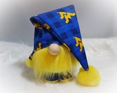 West Virginia University WVU WV Mountaineer Handmade Gnome, Nordic Gnome, Tomte, Nisse, Gonk, Scandinavian Gnome, Tiered Tray