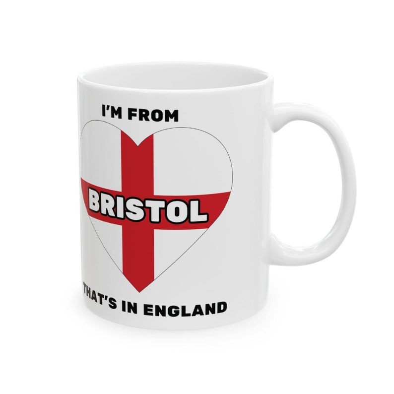 England Flag Custom City 11oz or 15oz Mug, British Cities Custom Mug