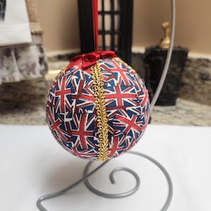 Union Jack Flag Fabric Hanging Ornament, British Ornament, Union Jack, London Flag Ornament with Gift Box