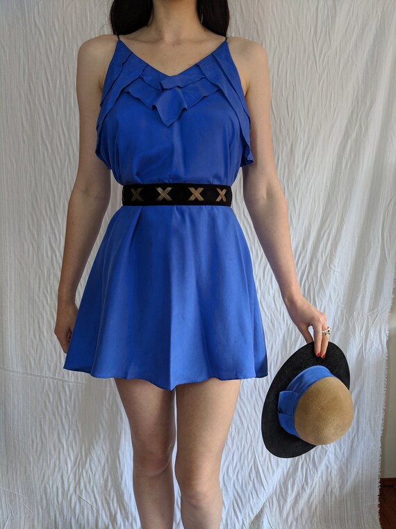 Zimmerman blue silk singlet dress