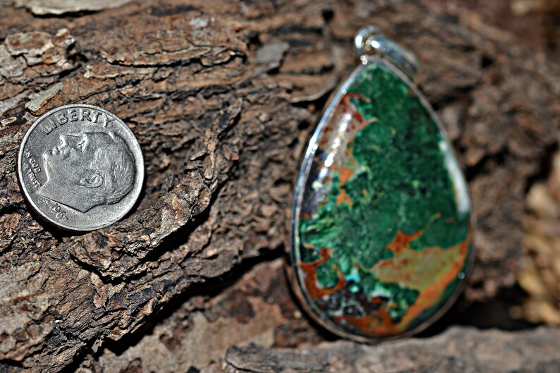 Chrysocolla Necklace Handmade Jewelry Silver Jewelry Chrysocolla Pendant Pendant Chrysocolla Silver Pendant Chrysocolla Jewelry