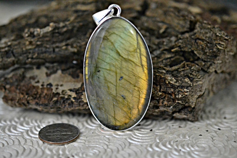 Natural Labradorite Silver Pendant Labradorite Silver Pendant 925 sterling silver Labradorite Silver Pendant Labradorite Pendant
