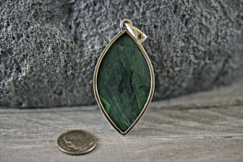 Malachite Necklace. Malachite Silver Pendant Malachite Jewelry Malachite Pendant Malachite
