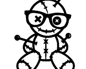 DIY Vinyl Decal, VooDoo Doll With Glasses