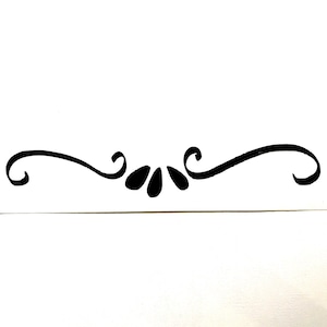 DIY Vinyl Accent Scroll or Flourish Decal, Wall Decal, Dresser Drawer Decal, Mirror Decal, Laptop, Tablet, Furniture Decal. Car Window Decal