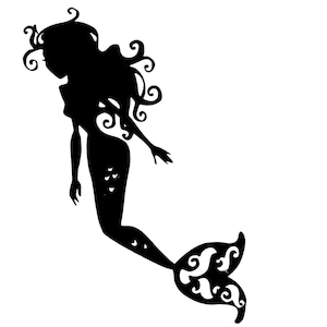 DIY Mermaid, Vinyl Decal, Laptop Decal, Tablet Decal, iPad Decal, Cell Phone Decal, Wall Decal, Car Window Decal. Drink Ware Decal