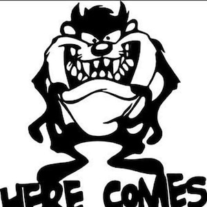 DIY Tasmanian Devil Vinyl Decal, Cartoon Character