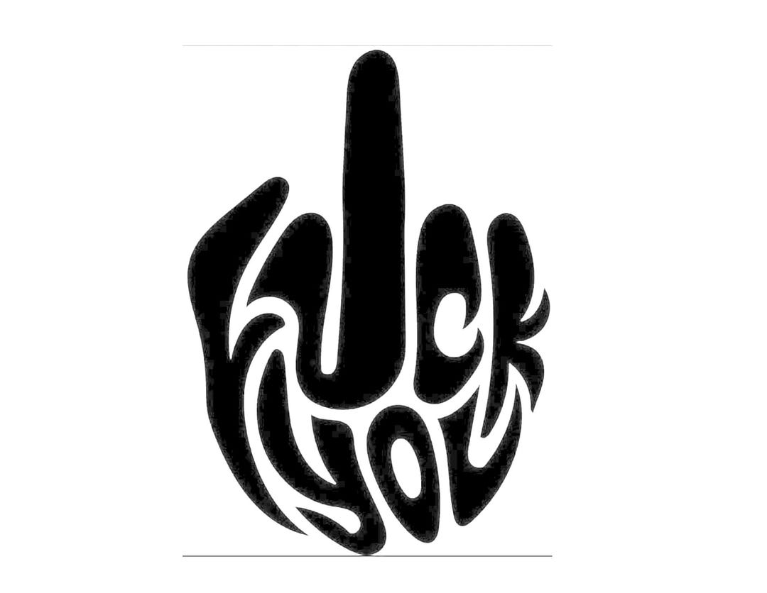 Fu Finger Vector DIY Vinyl Decal, FU Finger - Etsy