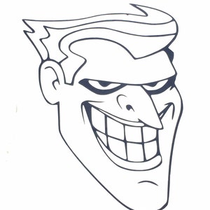 DIY Joker&#39;s Face Vinyl Decal. Choose Size, Choose Color, Laptop Decal, Car Window Decal, Tablet Decal, Cell Phone Decal, Glass Drinkware
