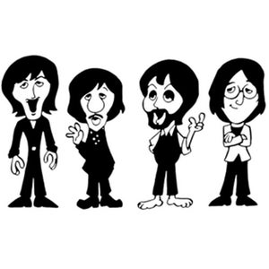 DIY Beatles Vinyl Decal, Cartoon Character, Laptop Decal, Tablet Decal, Yeta Mug Decal, Music Lover, Beatle Fan Decal, Car Window Decal image 1