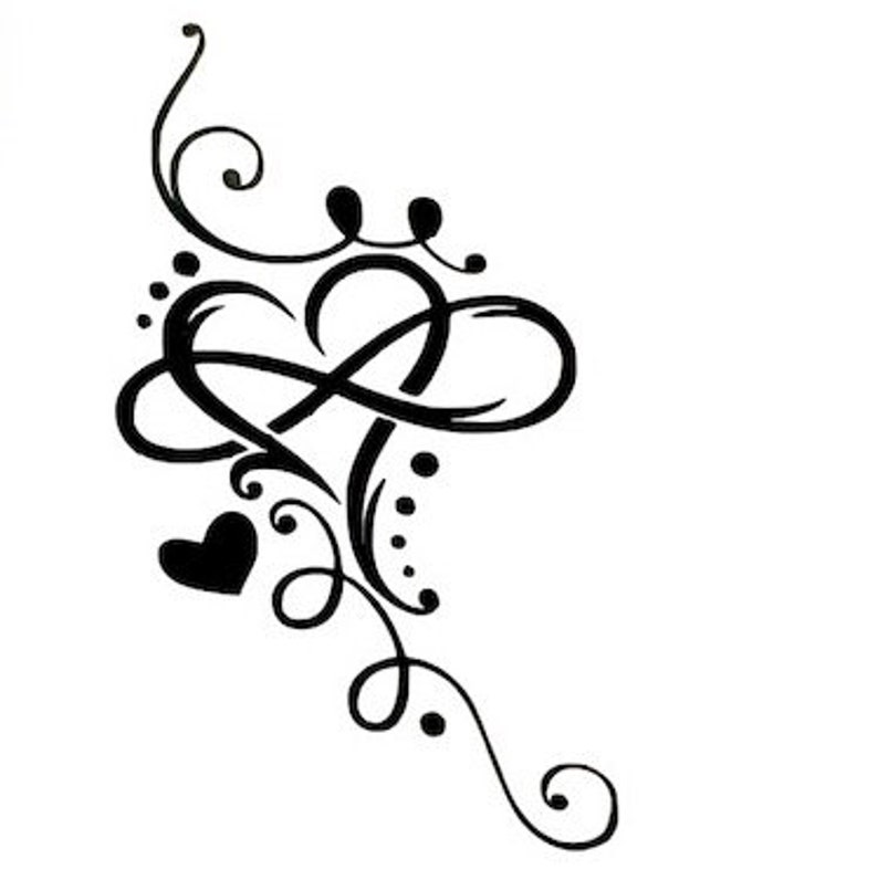DIY Hearts Swirls Vinyl Decal Laptop Decal Tablet Decal - Etsy