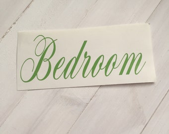 DIY Bedroom Vinyl Door Decal Home Decor