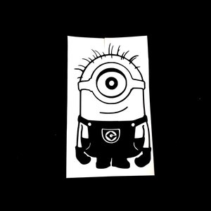 DIY Minion Vinyl Decal, Despicable Me Cartoon, Minion Lance, Laptop Decal, Tablet Decal, Cell Phone Decal, Car Window Decal, Drinkware Decal