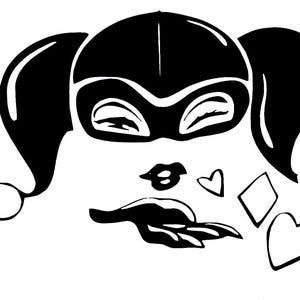 DIY Vinyl Decal.,Harley Quinn Blowing Kisses