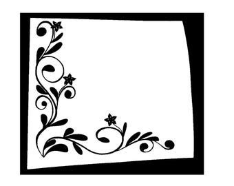 DIY Vinyl Decal, Corner Scroll
