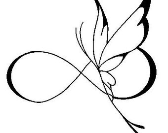 DIY Vinyl Decal, Infinity Butterfly