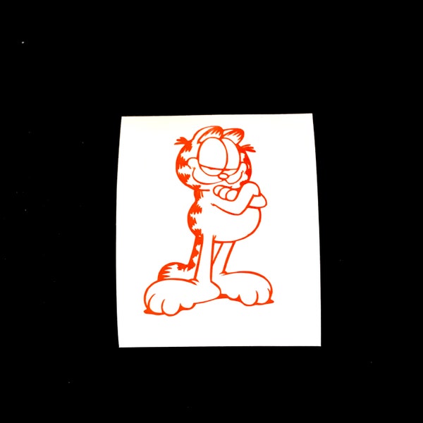 DIY Garfield The Cat Vinyl Decal, Cartoon, Garfield Lover, Car Window Decal, Laptop Decal, Cell Phone Decal, Drink Ware Decal