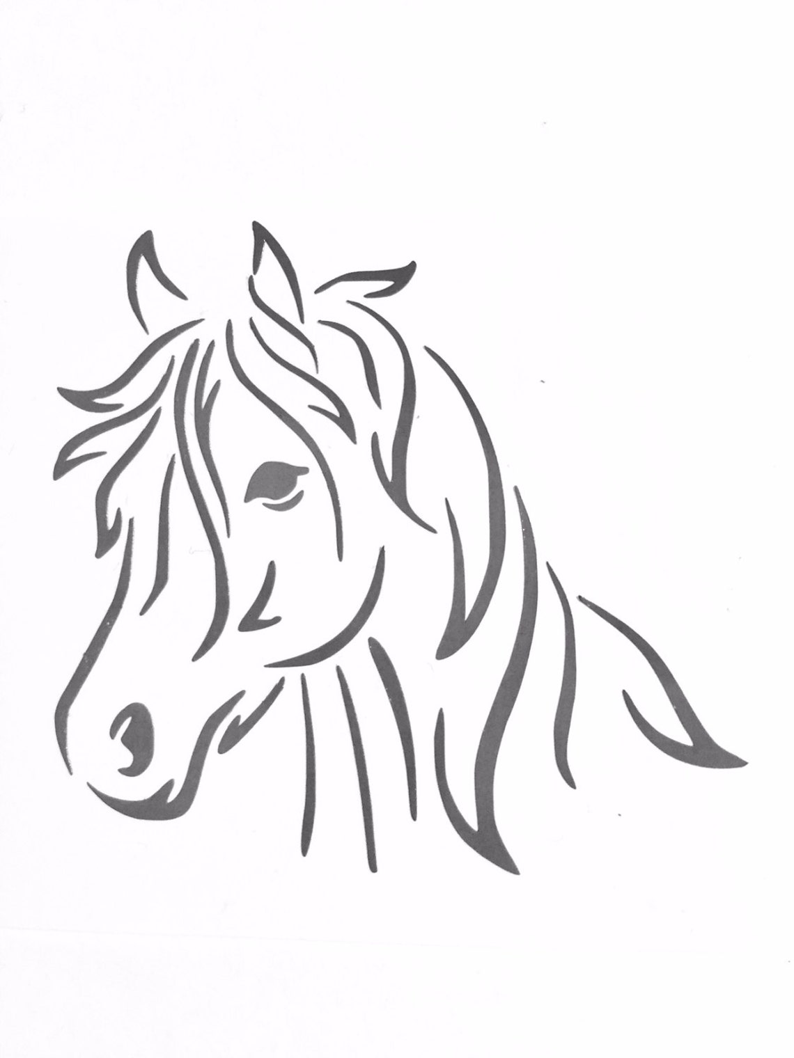 DIY Horse Head Vinyl Decal. Choose Size Choose Color Laptop Etsy