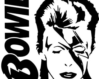 DIY Bowie Vinyl Decal, David Bowie, Car Window Decal, Laptop Decal, Tablet Decal, Cell Phone Decal, Drinkware Decal, Coffee Mug Decal